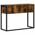 vidaXL Koncový stôl Dymová dub 100 x 36 x 75 cm Kompozitné drevo – Obrázok 7