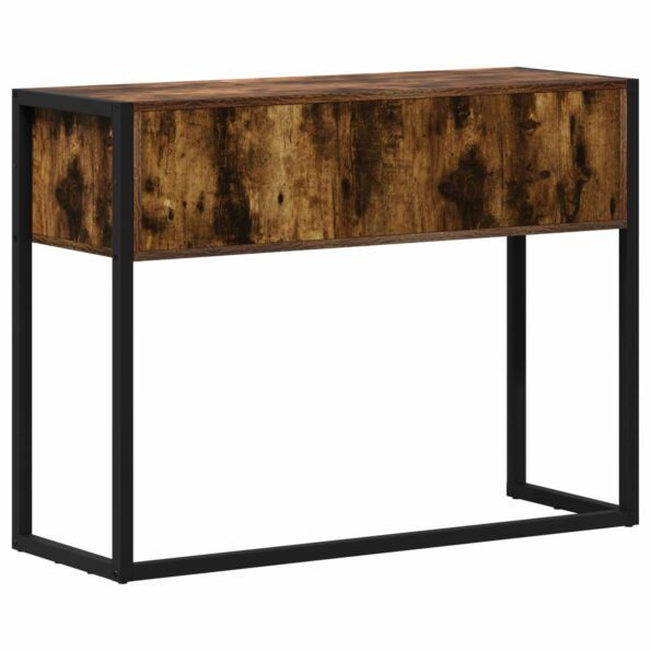 vidaXL Koncový stôl Dymová dub 100 x 36 x 75 cm Kompozitné drevo – Obrázok 7