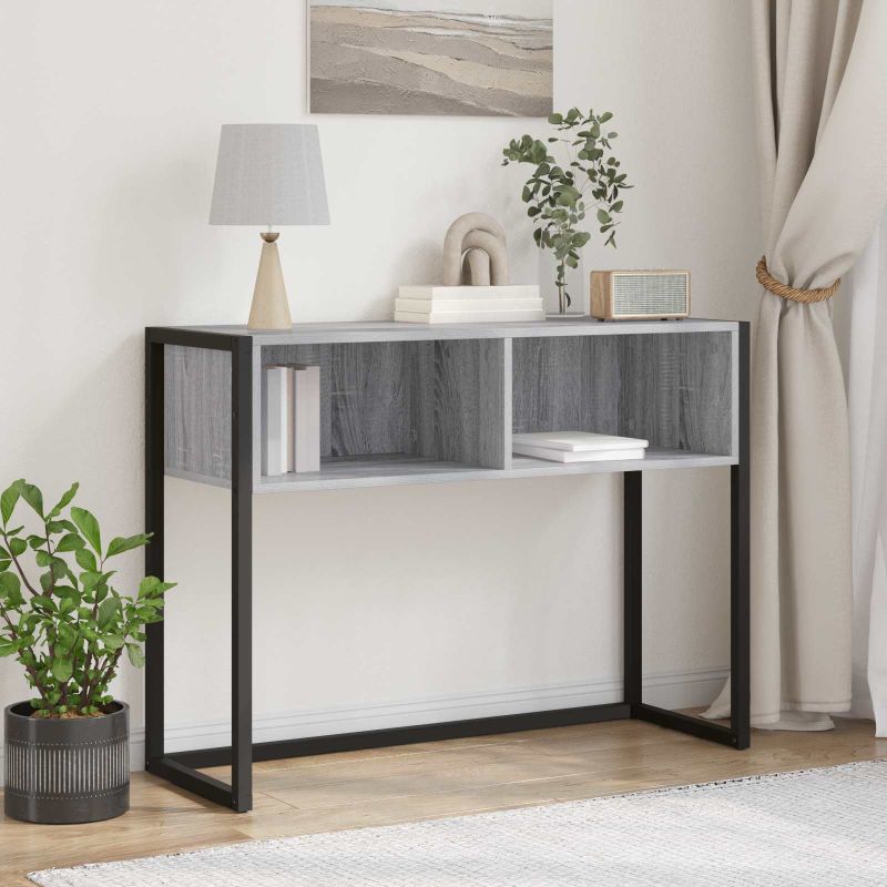 886693_1.jpg vidaXL Koncový stôl Sivý Sonoma 100 x 36 x 75 cm Kompozitné drevo – Obrázok 1