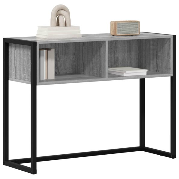 vidaXL Koncový stôl Sivý Sonoma 100 x 36 x 75 cm Kompozitné drevo – Obrázok 3