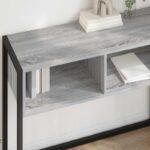 vidaXL Koncový stôl Sivý Sonoma 100 x 36 x 75 cm Kompozitné drevo – Obrázok 4