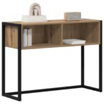 vidaXL Koncový stôl Remeselnícky dub 100 x 36 x 75 cm Kompozitné drevo – Obrázok 3