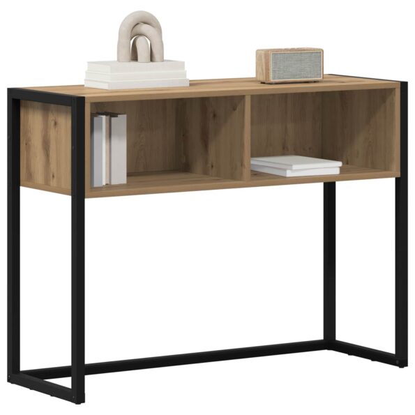 vidaXL Koncový stôl Remeselnícky dub 100 x 36 x 75 cm Kompozitné drevo – Obrázok 3