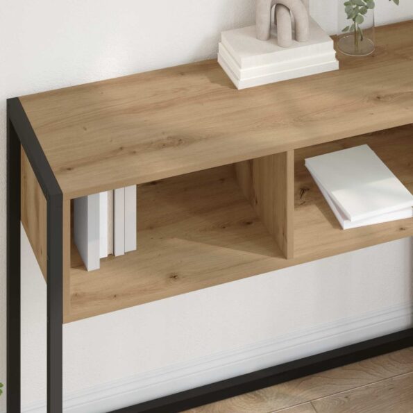 vidaXL Koncový stôl Remeselnícky dub 100 x 36 x 75 cm Kompozitné drevo – Obrázok 4
