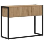 vidaXL Koncový stôl Remeselnícky dub 100 x 36 x 75 cm Kompozitné drevo – Obrázok 7