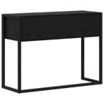 vidaXL Koncový stôl Čierny dub 100 x 36 x 75 cm Kompozitné drevo – Obrázok 8