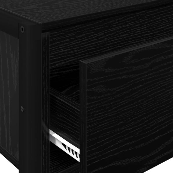 vidaXL Koncový stôl Čierny dub 100 x 36 x 75 cm Kompozitné drevo – Obrázok 9