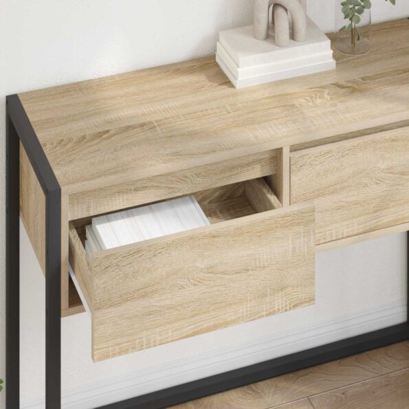 vidaXL Koncový stôl Sonoma 100 x 36 x 75 cm Kompozitné drevo – Obrázok 4