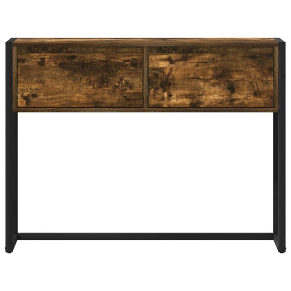 vidaXL Koncový stôl Dymová dub 100 x 36 x 75 cm Kompozitné drevo – Obrázok 6