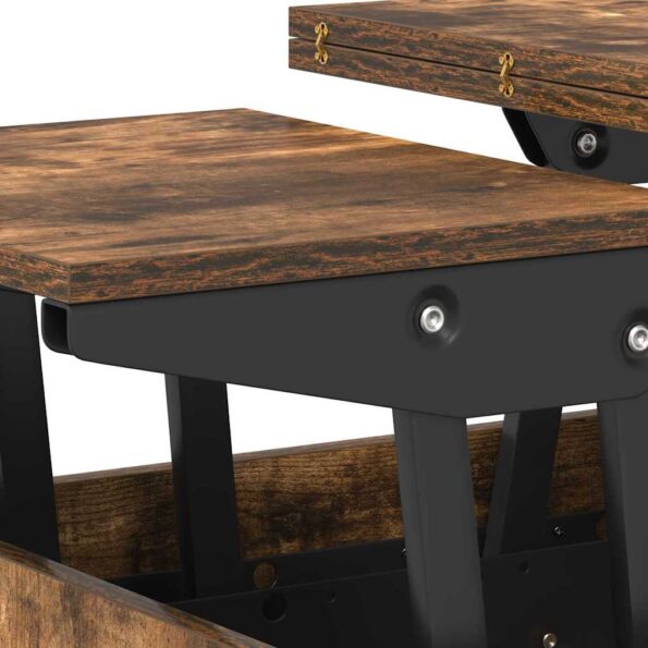 vidaXL Konferenčný stolík Dymová dub 55 x 54,5 x 45 cm – Obrázok 12