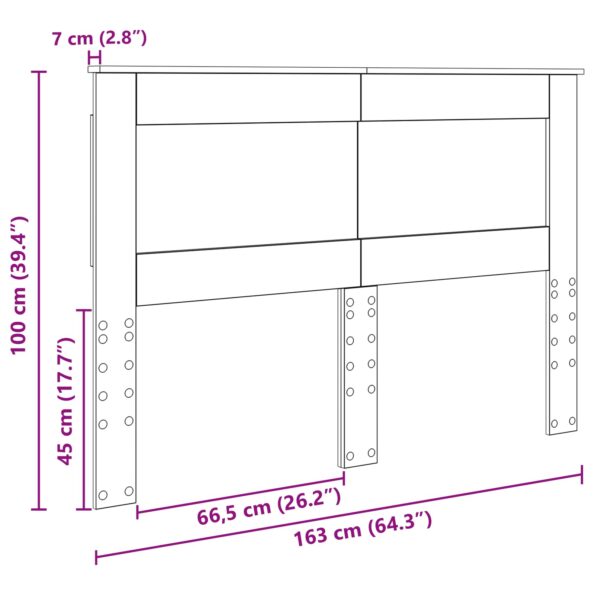 vidaXL Zadné čelo s čelnou doskou Sonoma dub 160 cm Kompozitné drevo – Obrázok 10