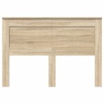 vidaXL Zadné čelo s čelnou doskou Sonoma dub 140 cm Kompozitné drevo – Obrázok 4