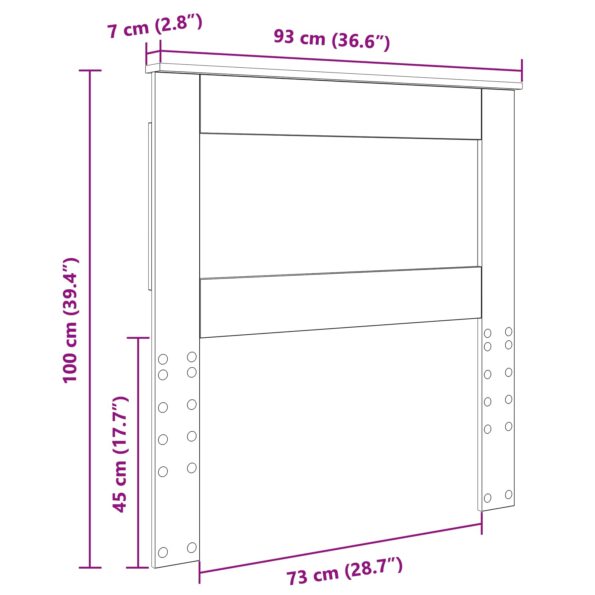 vidaXL Zadné čelo s čelnou doskou Sonoma dub 90 cm Kompozitné drevo – Obrázok 10