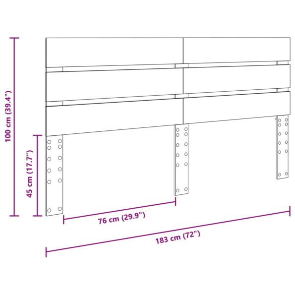 vidaXL Zadné čelo Dymová dub 100 cm Kompozitné drevo – Obrázok 10