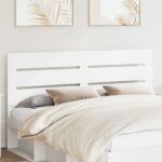 vidaXL Zadné čelo s čelnou doskou Biela 160 cm Kompozitné drevo