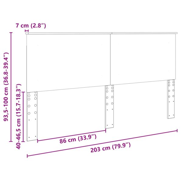 vidaXL Zadné čelo Údený Dub 100 cm Konštruované drevo – Obrázok 10