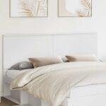 vidaXL Zadné čelo s čelnou doskou Biela 180 cm Kompozitné drevo