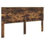 vidaXL Zadné čelo s čelnou doskou Dymová dub 180 cm Kompozitné drevo – Obrázok 2