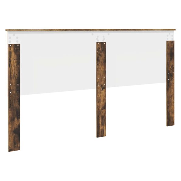 vidaXL Zadné čelo s čelnou doskou Dymová dub 180 cm Kompozitné drevo – Obrázok 6