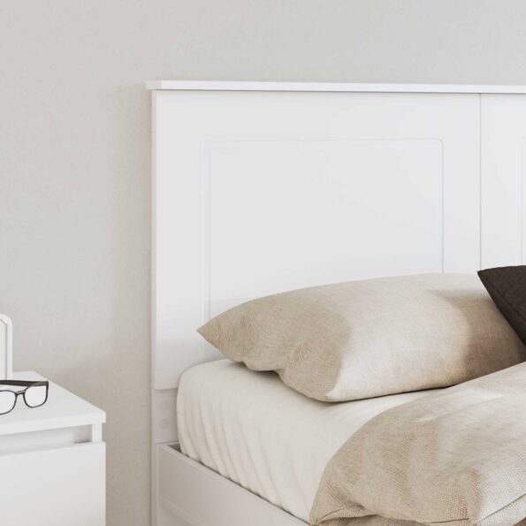 vidaXL Zadné čelo s čelnou doskou Biela 140 cm Kompozitné drevo – Obrázok 3