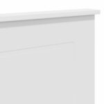 vidaXL Zadné čelo s čelnou doskou Biela 140 cm Kompozitné drevo – Obrázok 7