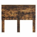 vidaXL Zadné čelo s čelnou doskou Dymová dub 120 cm Kompozitné drevo – Obrázok 4