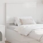 vidaXL Zadné čelo Lesklá biela 100 cm Konštruované drevo