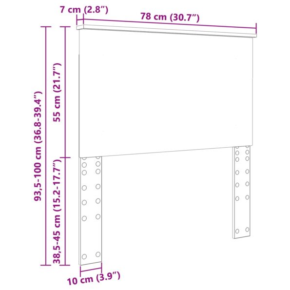 vidaXL Zadné čelo Údený Dub 100 cm Konštruované drevo – Obrázok 10