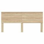 vidaXL Zadné čelo s čelnou doskou Sonoma dub 200 cm Kompozitné drevo – Obrázok 4