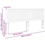 vidaXL Zadné čelo s čelnou doskou Dymová dub 200 cm Kompozitné drevo – Obrázok 7