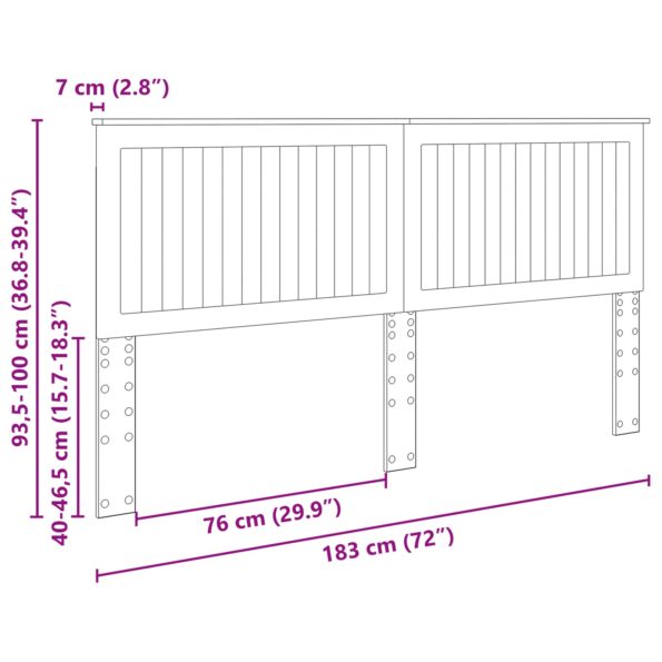 vidaXL Zadné čelo s čelnou doskou Dymová dub 180 cm Kompozitné drevo – Obrázok 10