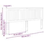 vidaXL Zadné čelo s čelnou doskou Staré drevo 180 cm Kompozitné drevo – Obrázok 10