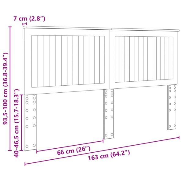 vidaXL Zadné čelo s čelnou doskou Dymová dub 160 cm Kompozitné drevo – Obrázok 10