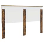 vidaXL Zadné čelo s čelnou doskou Dymová dub 160 cm Kompozitné drevo – Obrázok 6