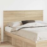 vidaXL Zadné čelo s čelnou doskou Sonoma dub 150 cm Kompozitné drevo