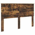 vidaXL Zadné čelo s čelnou doskou Dymová dub 150 cm Kompozitné drevo – Obrázok 2