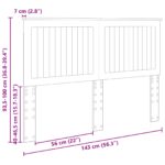 vidaXL Zadné čelo s čelnou doskou Čierny dub 140 cm Kompozitné drevo – Obrázok 10