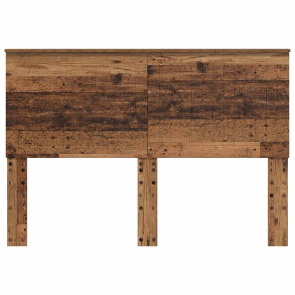 vidaXL Zadné čelo s čelnou doskou Staré drevo 140 cm Kompozitné drevo – Obrázok 4