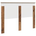 vidaXL Zadné čelo s čelnou doskou Staré drevo 140 cm Kompozitné drevo – Obrázok 6