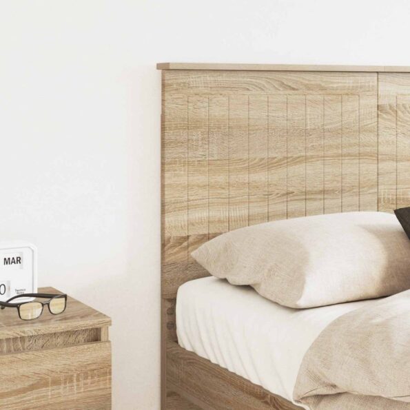 vidaXL Zadné čelo s čelnou doskou Sonoma dub 135 cm Kompozitné drevo – Obrázok 3
