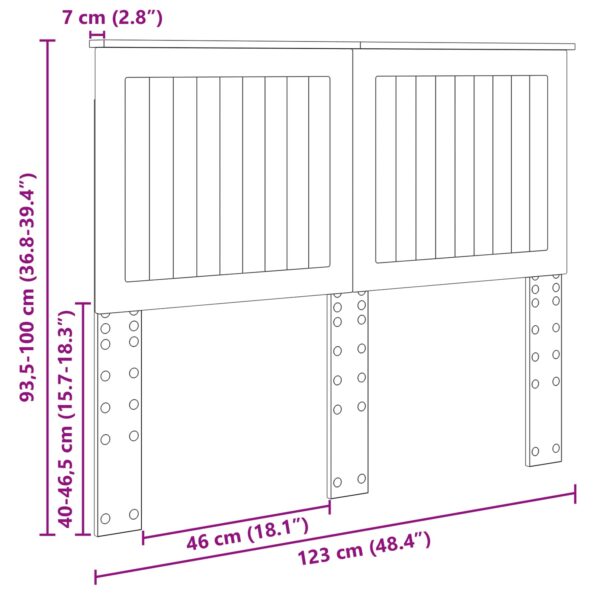 vidaXL Zadné čelo s čelnou doskou Sonoma dub 120 cm Kompozitné drevo – Obrázok 10