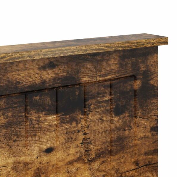 vidaXL Zadné čelo s čelnou doskou Dymová dub 120 cm Kompozitné drevo – Obrázok 7