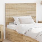 vidaXL Zadné čelo s čelnou doskou Sonoma dub 100 cm Kompozitné drevo