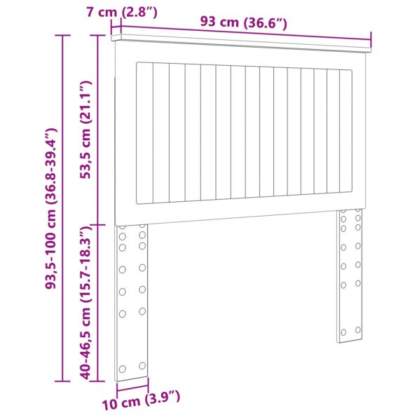 vidaXL Zadné čelo s čelnou doskou Remeselný dub 90 cm Kompozitné drevo – Obrázok 8