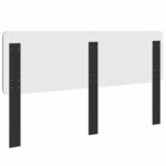 vidaXL Zadné čelo s čelnou doskou Čierny dub 200 cm Kompozitné drevo – Obrázok 6