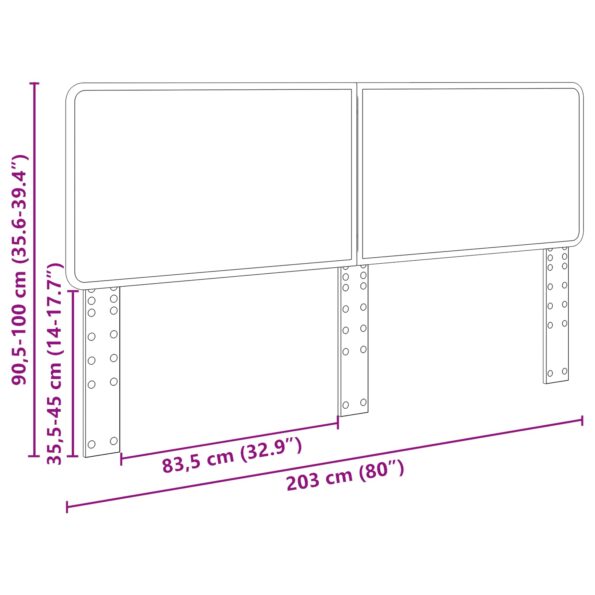 vidaXL Zadné čelo s čelnou doskou Sonoma dub 200 cm Kompozitné drevo – Obrázok 10