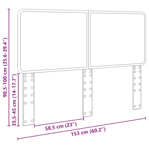 vidaXL Zadné čelo Betónová šedá 150 cm Kompozitné drevo – Obrázok 10