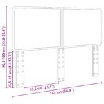 vidaXL Zadné čelo Betónová šedá 140 cm Kompozitné drevo – Obrázok 10