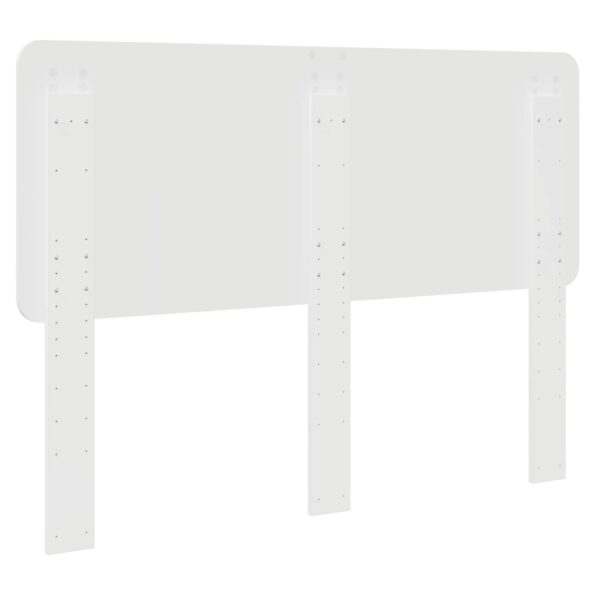 vidaXL Zadné čelo s čelnou doskou Lesklá biela 140 cm Kompozitné drevo – Obrázok 6