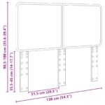 vidaXL Zadné čelo s čelnou doskou Hnedý dub 135 cm Kompozitné drevo – Obrázok 10